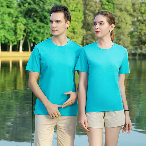 180g液氨絲光棉圓領(lǐng)短袖T恤通款